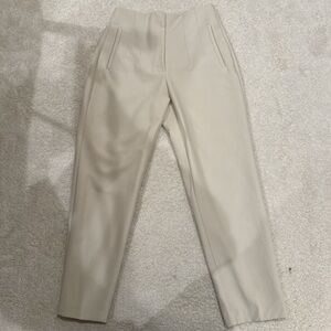 Zara Cream High-Waisted Pants